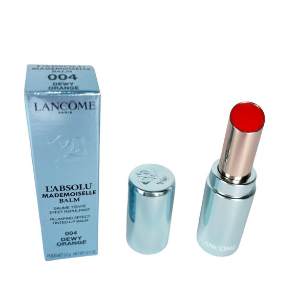 NEW LANCOME L'Absolu Mademoiselle Tinted Lip Balm 004 DEWY ORANGE Discontinued - Picture 2 of 11
